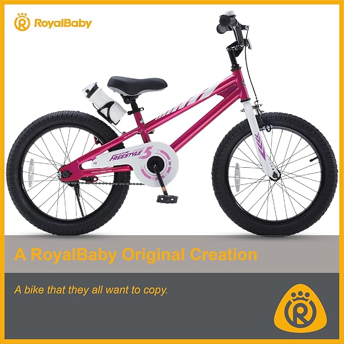 RoyalBaby Kids Bike Freestyle Classic & EZ Balance Pedal Switchable Bicycle, 12 14 16 18 Inch, 3-10 Years Toddler to Big Kids