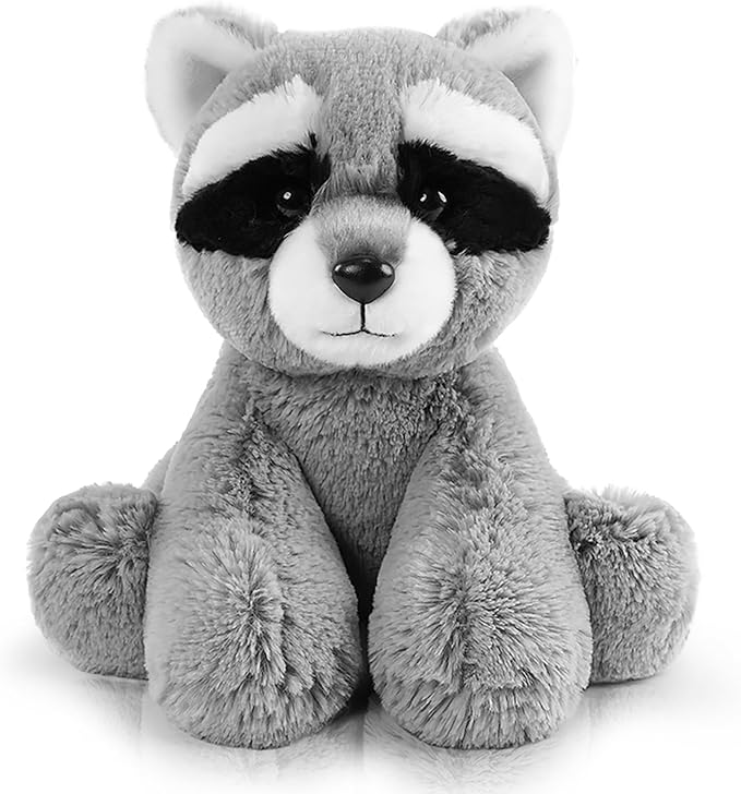 Raccoon Stuffed Animal Toy, Soft Huggable Raccoon Plush Toys for Kids, Cute Stuffed Animals Gift for Boys Girls and Toy for 1-3 Toddlers -8.5 Inch