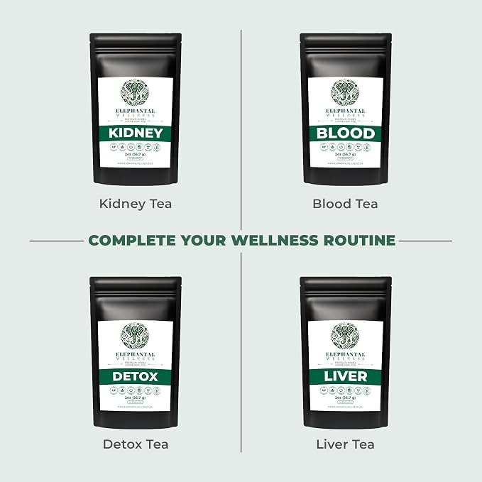 Elephantal Wellness Heart Herbal Tea – Herbal Loose Leaf Tea for Circulation & Cardiovascular Support with Hawthorn, Cinnamon, Ginger & Turmeric – Lightly Caffeinated Green Tea Blend, 2oz, 20 Servings