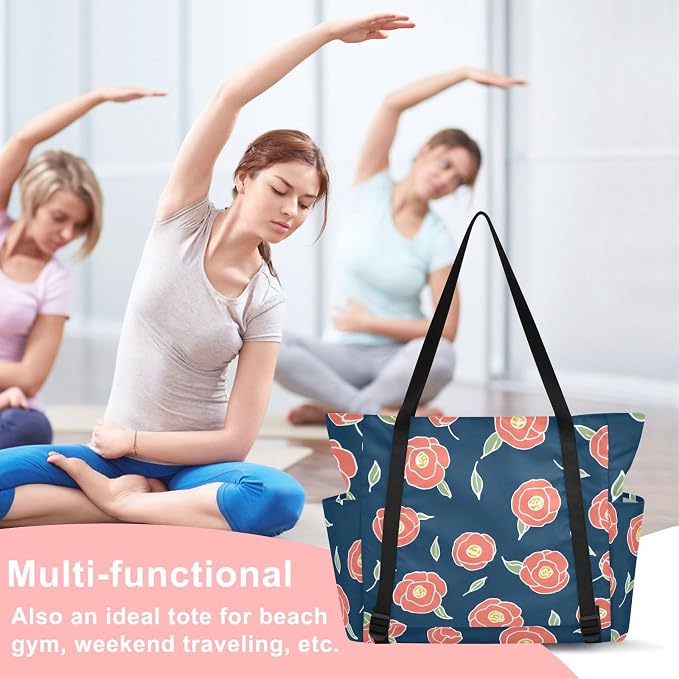 MCHIVER Yoga Bag for Women Men Large Yoga Mat Bag with Adjustable Strap Workout Bags Totes for Pilates Yoga Travel