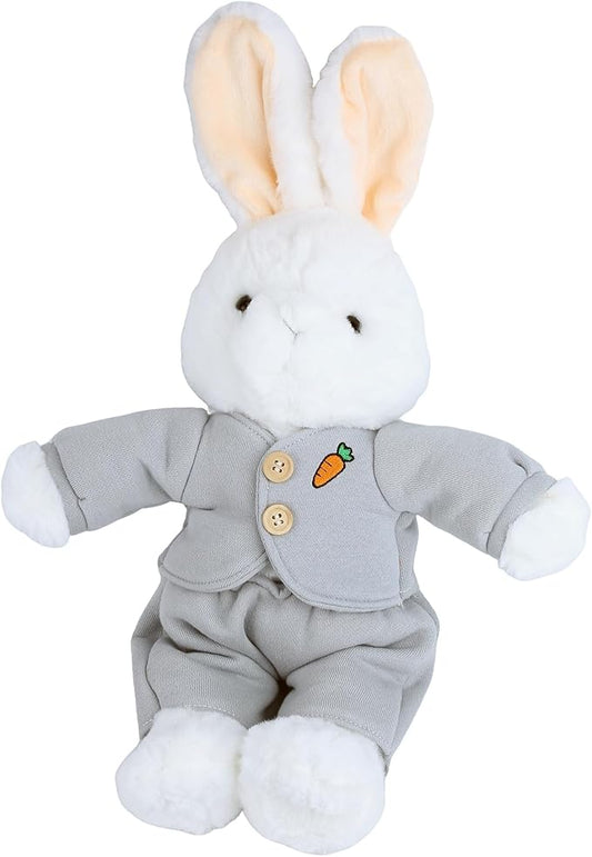 Bunny Stuffed Animal with Clothes, Bunny Plush Toys with Floppy Ears, 19 Inches Conejos De Peluche Soft Rabbit Stuffed Animals Cuddly Toys Gifts for Kids Girls Birthday Valentine Easter Room Decor