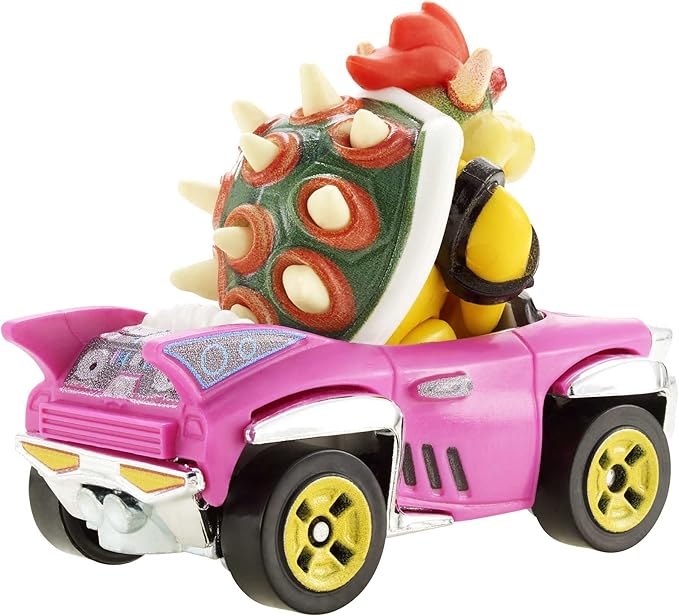 Hot Wheels GBG31 Mario Kart 1:64 Die-Cast Bowser with Badwagon Vehicle,Multicolour