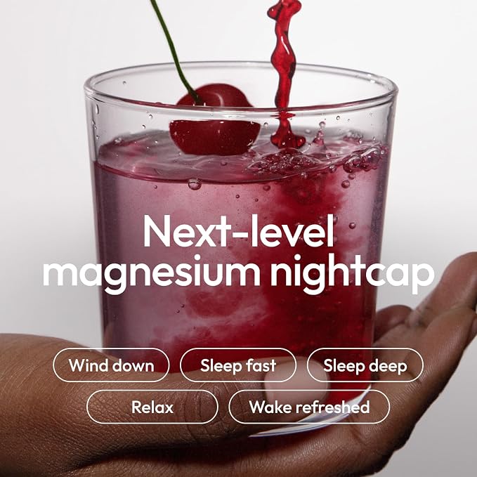 Moon Juice Sleepy Magnesi-Om - Sleep Supplement Powder with Magnesium Glycinate, L-Theanine & Plant-Based Melatonin, Sugar-Free Bedtime Drink Mix for Deep Sleep w/o Grogginess, Cherry, 35 Servings