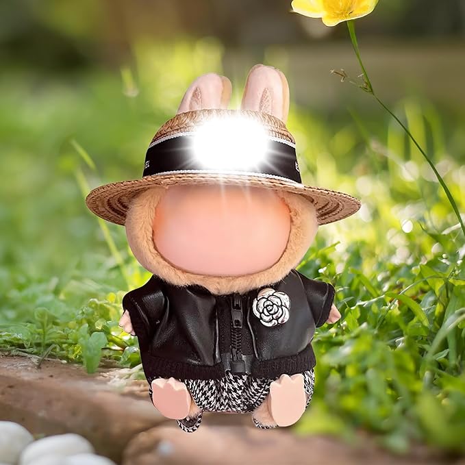 Clothes Fit for 17CM Doll, Fashion Doll Clothes Outfit Set Cute Theme Designer Toys Dress Accessories for Collector Fans Display (Black Straw Hat)