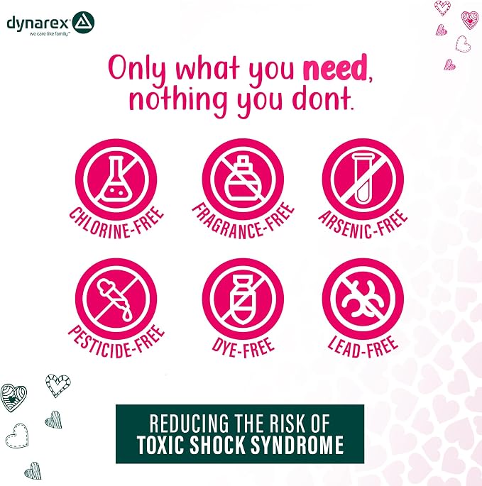 Dynarex Super Plus Tampons – Feminine Hygiene Product with Plastic Applicator – 8 Hour Protection – 1 Box of 20 Tampons