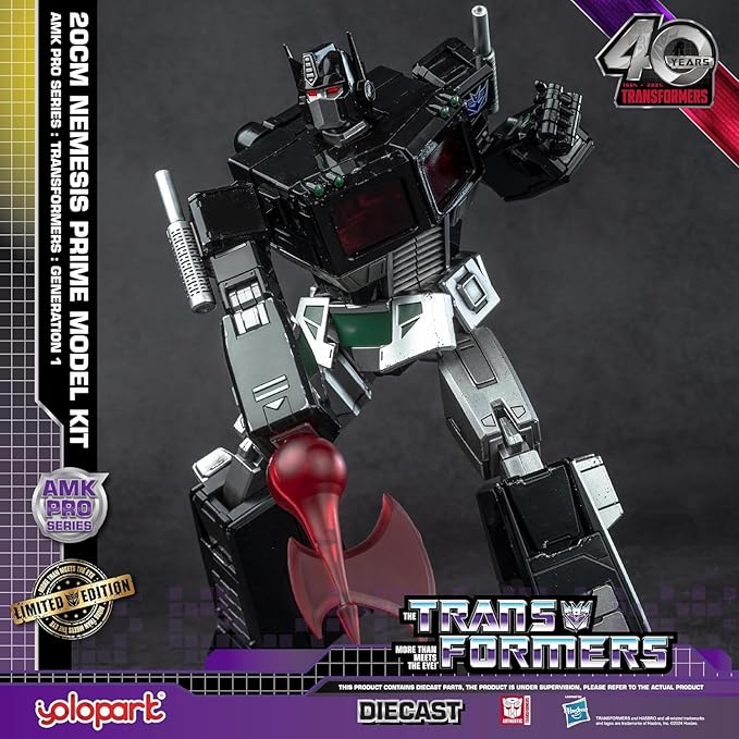 YOLOPARK Transformers G1 Nemesis Prime with Upgraded Weaponry,7.87 Inch Highly Articulated Collectible Transformers Action Figure for Ages 15 and Up,No Converting Transformer Toys