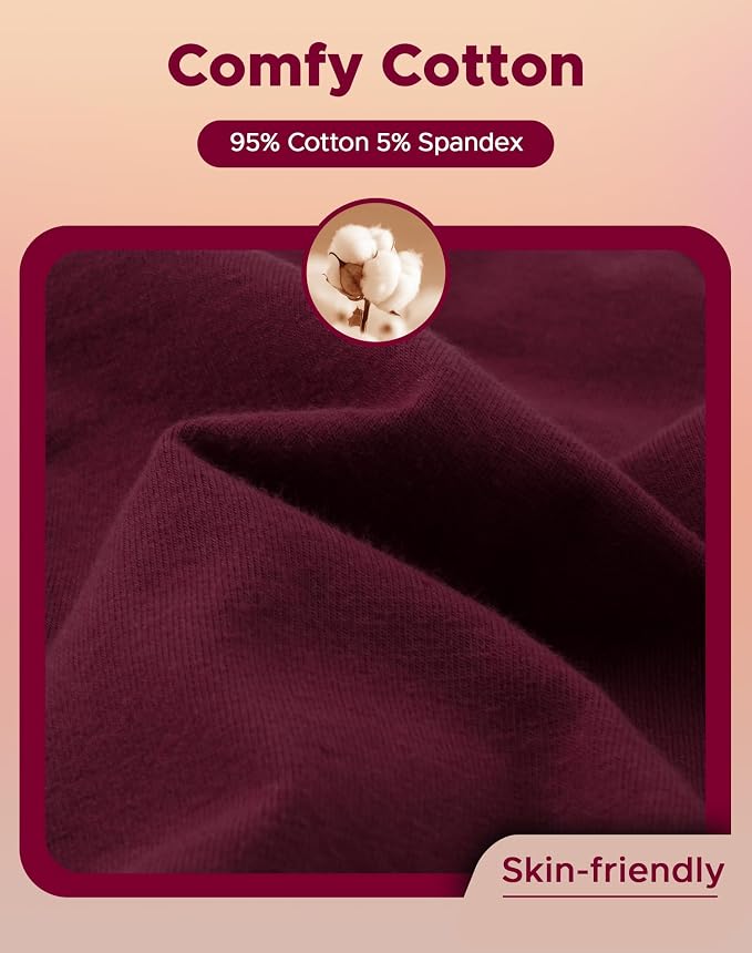 INNERSY Period Underwear for Women Teens Leak-Proof Menstrual Cotton Protective Hipster Panties 3-Pack