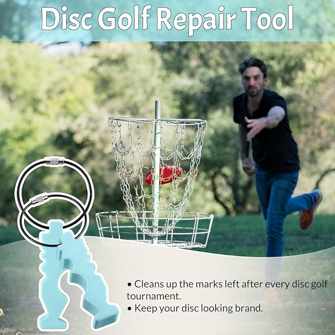2 Pcs Disc Golf Repair Tool - Maintenance Accessory Scratch Polishing Enthusiasts for Scratch Stains Repair Polishing for Flying Sport with 2 Pcs Towels