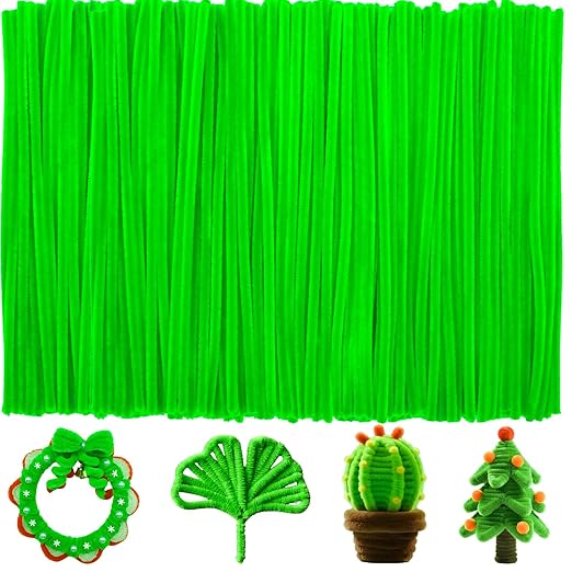 Fruit Green Pipe Cleaners Craft,Creative Craft Pipe Cleaners for Flower Making,Chenille Stems Crafting Pipe Cleaners Artificial Flowers,Craft Supplies for Home Festivals DIY,Christmas Decoration