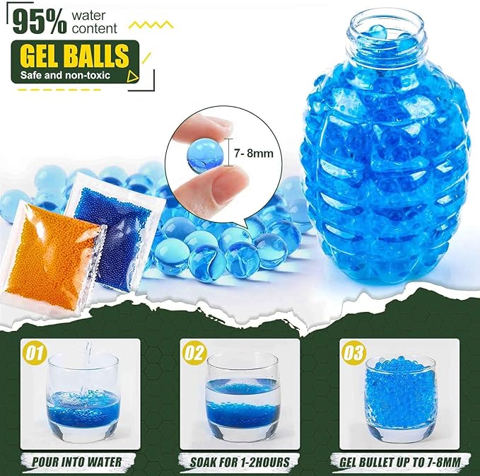 Anstoy Electric Gel Ball Blaster, High-Speed Gelfire Blaster for Orbeez with Eyewear, Splatter Ball Toys for Outdoor Shooting Game Party Gift Ages 14 & Up, Girl