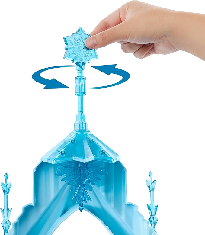 Mattel Disney Frozen Elsa Ice Castle Playset with Olaf Figure, 5 Play Areas & 21 Accessories, 2.5+ Ft Tall Elsa’s Frozen Ice Palace, Inspired by Movies