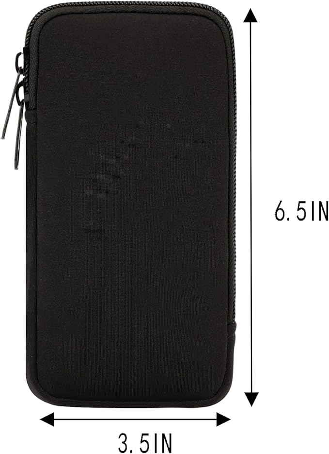 Tampon Storage Bag, Neoprene Tampon Organizer Case with Zipper Small Pouch for Feminine Products Portable Period Bags for Women,Ladies (Black)
