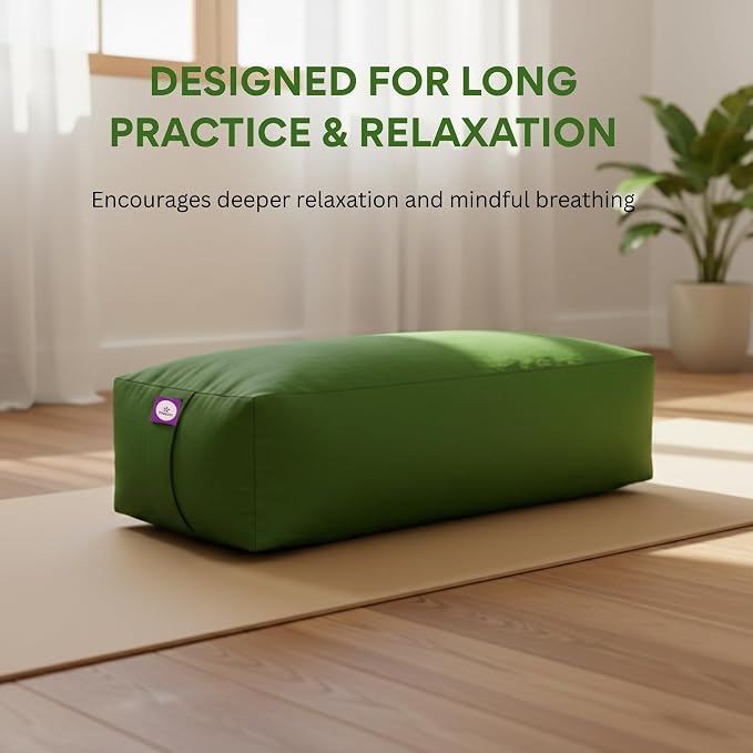 Rectangular Cotton Yoga Bolster, Yoga Pillow, Yoga Cushion, Yin yoga Bolster, Iyengar yoga bolster