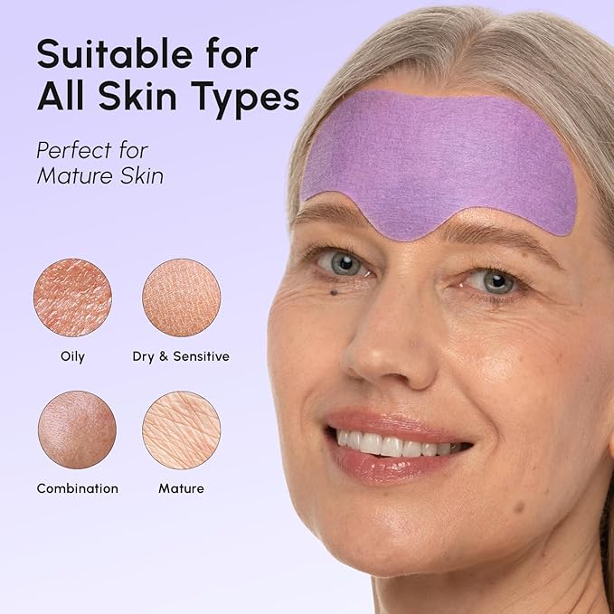 MAREE Forehead Wrinkle Patches – Collagen Wrinkle Patches with Retinol & Hyaluronic Acid for Face Lift – Fine Lines Deep Forehead Wrinkles Treatment Remover – Face Tape for Wrinkles Between Eyebrows