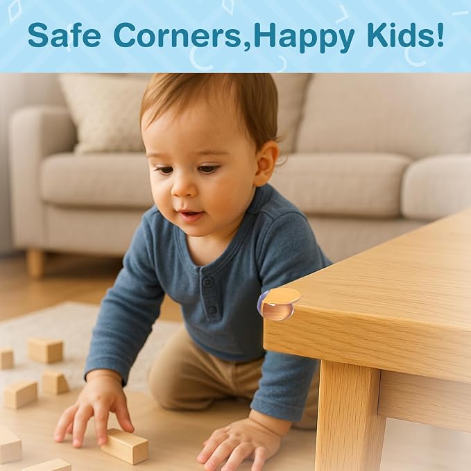 20 Pcs L & Ball Shape Corner Protector Combo Pack for Baby Proofing – 10 L-Shape (4cm) & 10 Ball Cushions (3cm) Clear Edge Safety Bumpers for Sharp Table Corners & Furniture