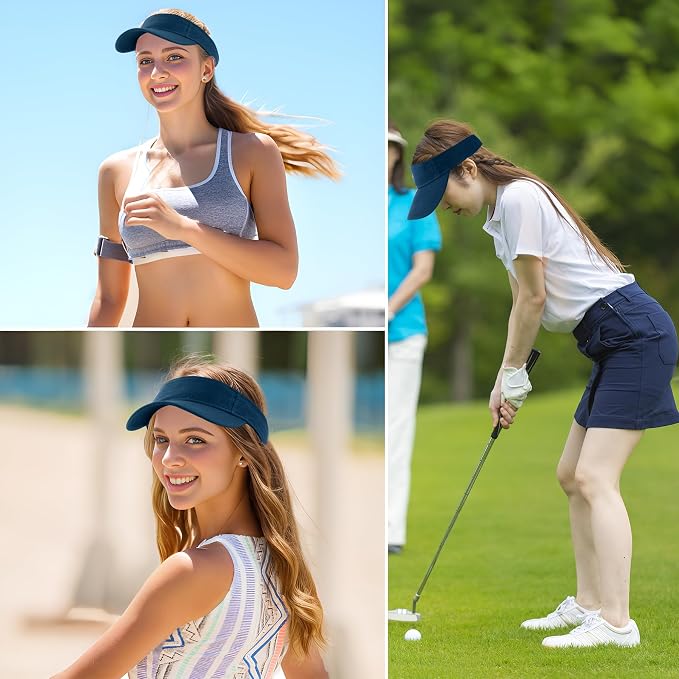 Marrywindix 1 Piece of Sport Wear Athletic Visor Sun Sports Visor Hat Visor Adjustable Cap for Women and Men