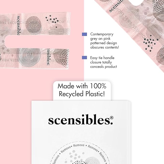 Scensibles Disposal Bags for Menstrual Care Products - (50 x 12) ct Refill Box - for Disposal of Tampons, Pads, Panty Liners, Hygiene Products