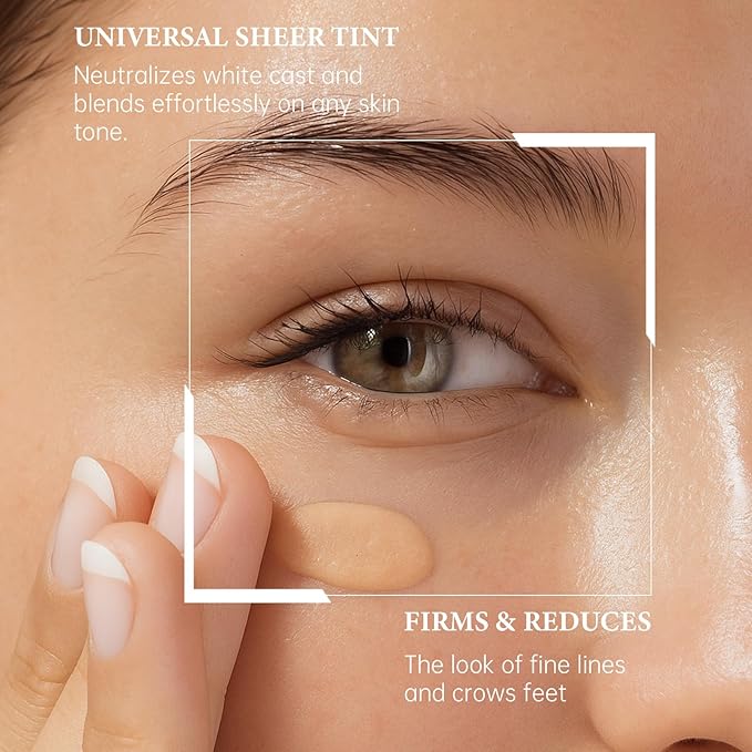 Instant Eye Tightener with Brush, Perfection Firming Lift Cream Temporary Eye Tightener for Under Eye Bags, Puffiness, Fine Lines & Wrinkles, Firms and Smooths for All Skin Types, 0.67 oz