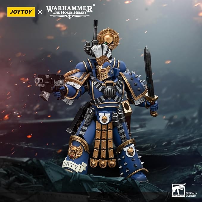 JOYTOY Warhammer The Horus Heresy Ultramarines Remus Ventanus, 1:18 Scale Action Figure Mecha Joy Toy Collection Model 5.4in