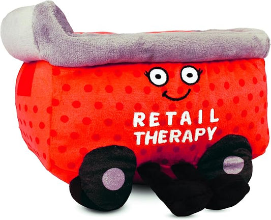 Shopping Cart Plushie - Retail Therapy Cute Cart Plush, Gift for Shoppaholics, Cute Plush Toy for Gifting