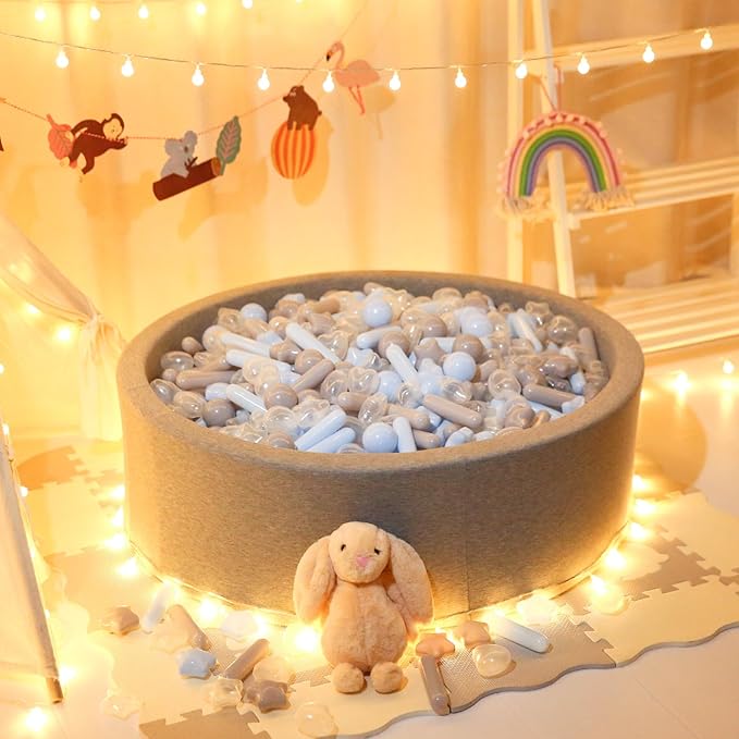 STARBOLO Ball Pit Balls for Toddlers - Macaron Ball Pit Balls Crush Proof Plastic Toy Balls for Toddlers Ball Pits, Ball Pit Play Tent, Baby Pool Water Toys,500pcs