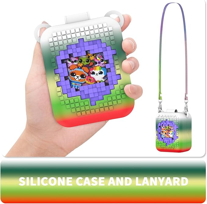 Soft Silicone Case for Bitzee Interactive Toy Digital Pet, Shockproof and Protective Carrying Case for Bitzee Interactive Electronic Pets with Lanyard (Mint Green)