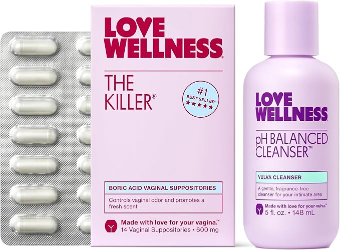 Love Wellness pH Balanced Cleanser & The Killer | Feminine Balance Duo | Supports Balanced pH, Intimate Health & Hygiene