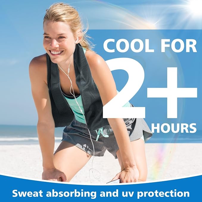 24 Pack Cooling Towels Bulk for Neck and Face 40"x12" Ice Cooling Sweat Rags Microfiber Soft Breathable Soft Chilly Towel for Yoga Golf Sport Running