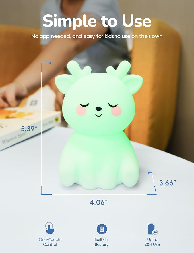 Breathing Pal 'Deedee'- Mindfulness Breathing Light, Guided Visual Meditation Breathing Light, Anxiety Relief Items for Calm Down Corner/Meditation/Sleep for Adult&Kid