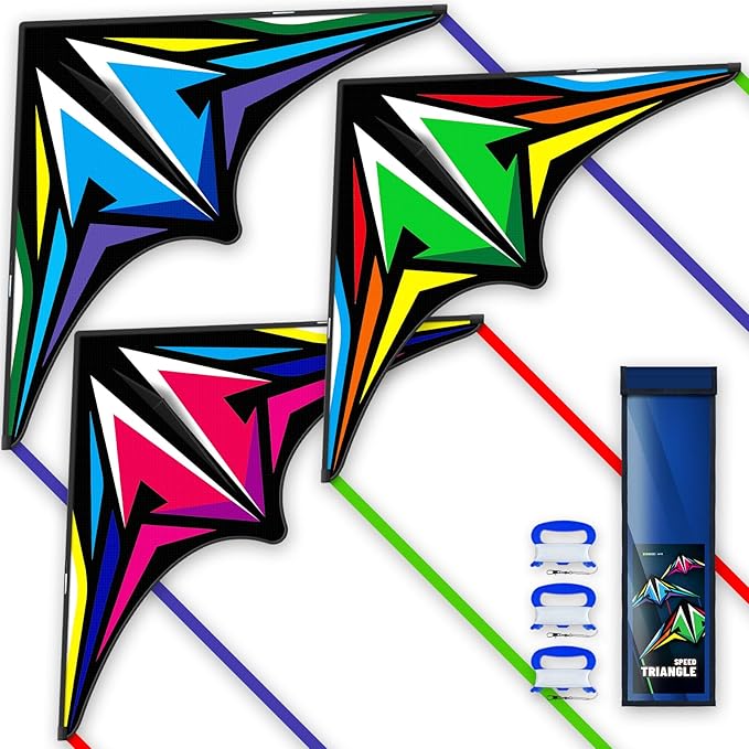 Delta Kite for Kids & Adults, Extremely Easy to Fly Kite, Suitable for Family outings, Outdoor Games and activitie