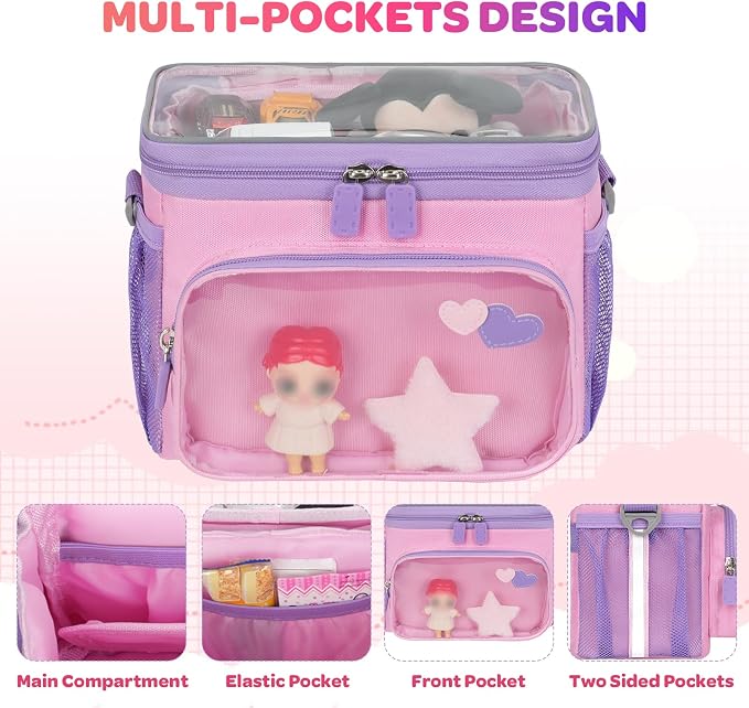 Kids Bike Basket, Front Frame Handlebar Bag for Toddler Scooter Tricycle Bicycle, Cute Small Fabric Bicycle Basket for Boys & Girls,