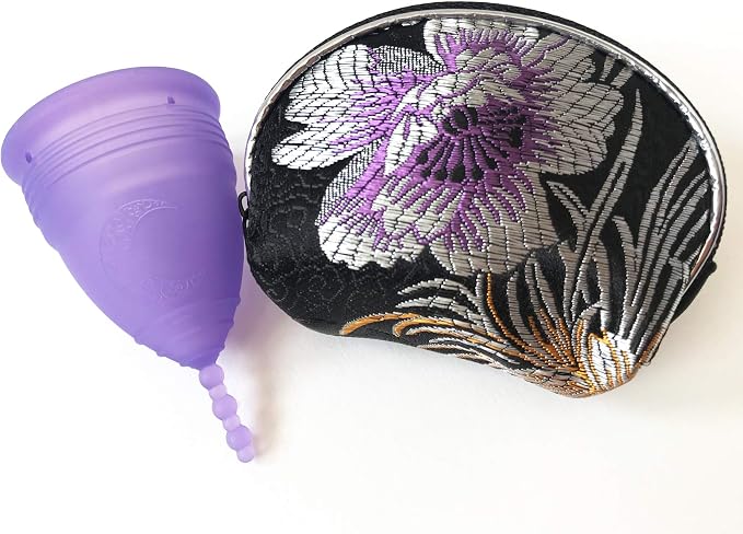 Luna Menstrual Cup Set with Storage Bag (1 Large Violet)