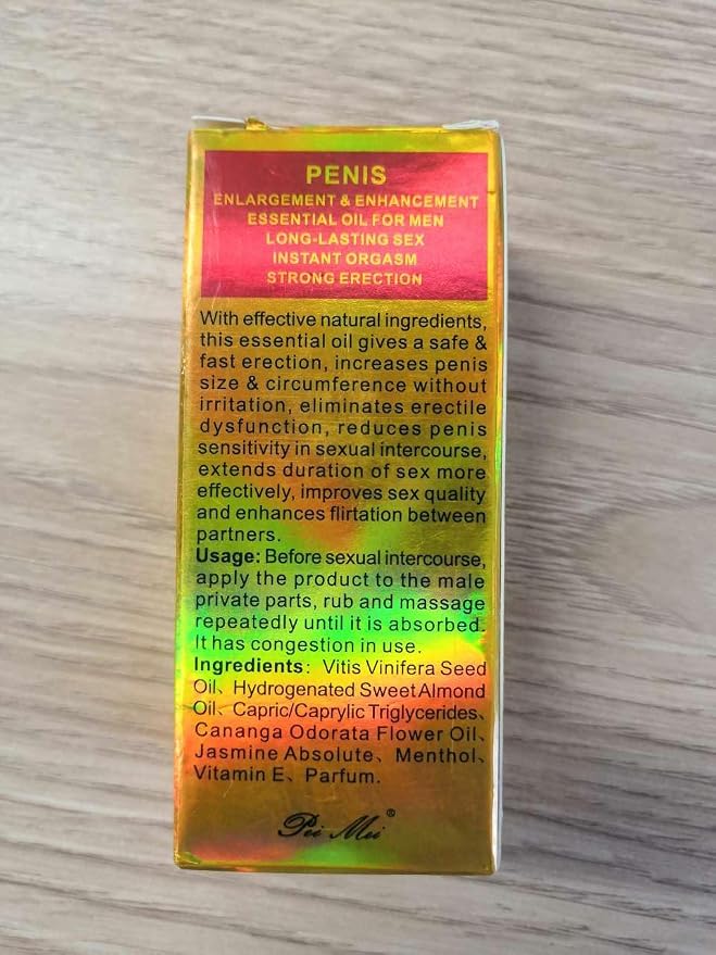 Men's Massage Oil Penis Becomes Longer Thicker Enhancement Men Energy for Care Delay Performance Boost Strength (Massage Oil 30ml/1 fl oz)