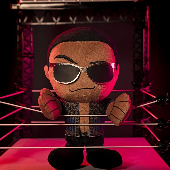 Bleacher Creatures WWE Old School Rock 8" Kuricha Plush - Soft Chibi Inspired Wrestling Legend