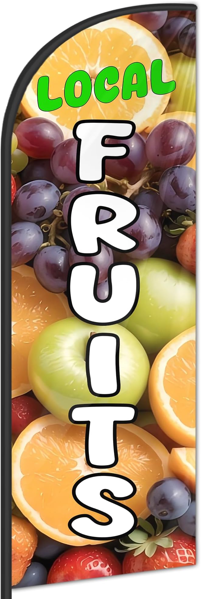 Fruits Feather Flag for Storefronts Fairs,6 FT (Flagpole Not Included) | Business Advertising Flag