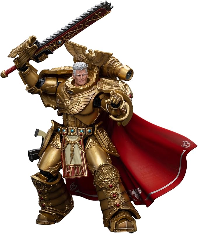 JOYTOY Warhammer 40,000 1/18 Action Figure Imperial Fists Rogal Dorn Primarch of The Vllth Legion Collection Model Birthday Gifts 7- Inch