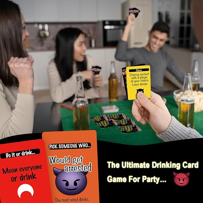 The Ultimate Drinking Card Game for Party Night - Drinking Game for Adults for Game Nights, Pregame, Couple Games, Bachelorette Party Games