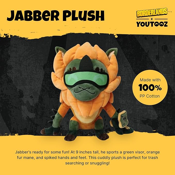 Youtooz Jabber 9" Plush – Borderlands Jabber Plushie from The Borderlands Video Game