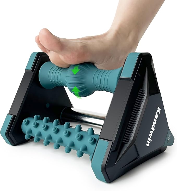 Icing Plantar Fasciitis Relief Foot Roller Massager, Green | Cold Rolling Massage Tool for Heel Arch Pain & Sore Tired Feet, Runners, Athletes, Standing Workers, Home Office Gym Use