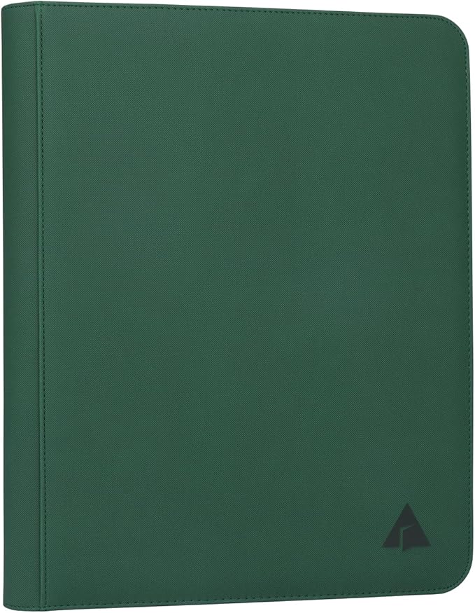 Top loader Binder, Holds 432 Top Loaders, 9 Pockets Top Loader Binder with Sleeves for Cards in 3'' x 4'' Top loaders -Green