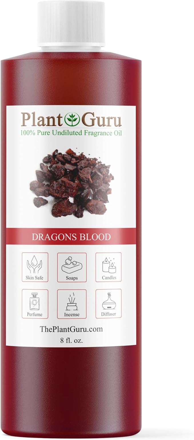 Dragons Blood Fragrance Oil 8 fl. oz. Scented Oil for DIY Soap Making, Candles, Bath Bombs, Body Butters. Used in Aromatherapy Diffusers, Burners and Warmers. Great Addition to Lotions and Creams.