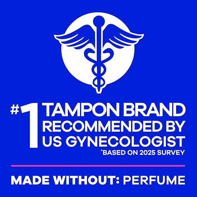 Tampax Starter Kit Multipack, with LeakGuard Braid, Regular/Super Absorbency, Easy First Tampon Trial, Unscented, 12 Count