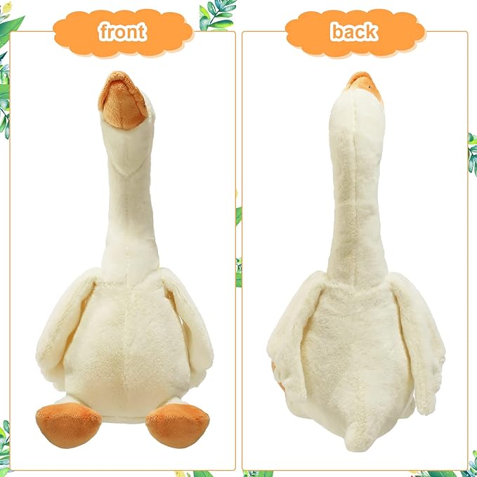Sosation 3 Pieces 15.7'' Silly Goose Plush Stuffed Animal Toy,Swan Stuffed Animal,White Fluffy Cute Goose Funny Duck Plush Swan Toys Gifts for Kids Home Birthday Favor