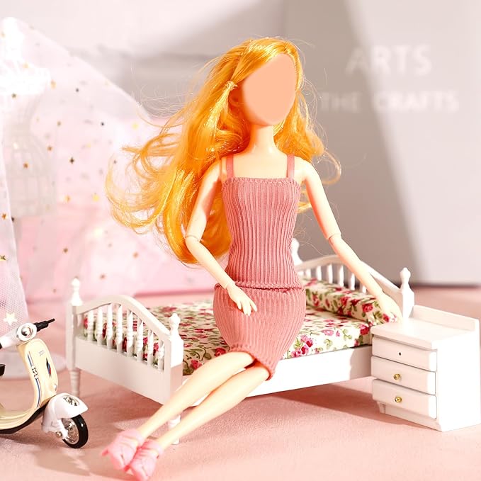 UPINS 8 Pcs Doll Clothes Girls Doll Accessories for 11.5 Inch Doll Include Summer Dress Shoes Regular Outfit Doll Clothing Girl Birthday Gift