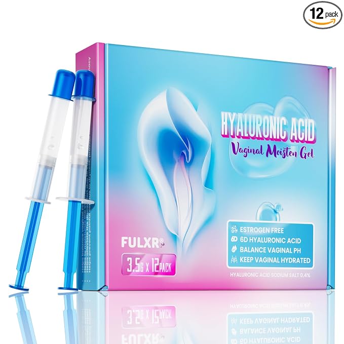 Vaginal Moisturizer Gel for Women with 14mg Hyaluronic Acid, 12 Count | Hormone-Free, Plant Extracts, Gentle & Non-Irritating, pH Balanced, Long-Lasting 72-Hour Hydration, Vaginal Dryness Relief