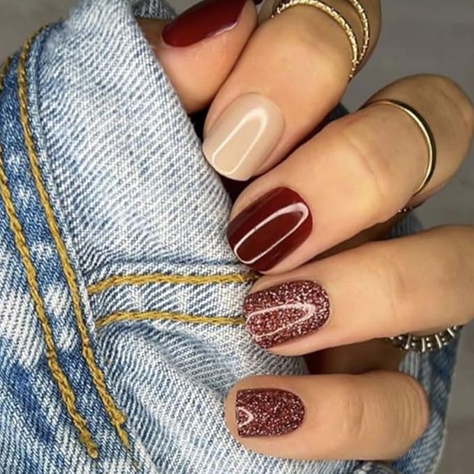 Nail Stickers 20 Pieces Full Wraps Nail Polish Strips, Self-Adhesive Gel Nail Art Decals for Women Girls