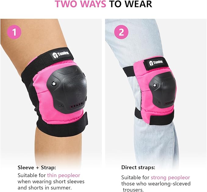 Skateboard Protective Gear Knee Pads and Elbow Pads Set, Elbow and Knee Pads for Roller Skating Wrist Guards Skateboarding Pads