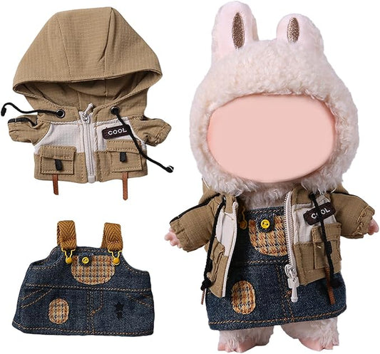 Coolcandy 17cm Doll Clothes, Fashionable Dolls Outfit with Accessories Suit, Stylish Adorable Dolls Clothes Set, Soft Fabric, Detailed Stitching(Doll Not Included)