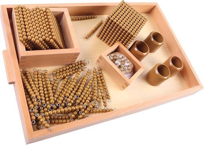 Golden Math Bead Material - Montessori Number Learning Educational Gifts for Kids