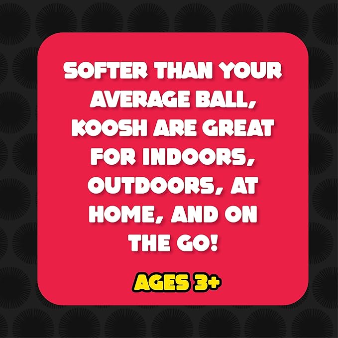 Koosh Balls 3 inch, 3 Pack Assorted Colors - Kids' Beach & Outdoor Fun, Ages 3+